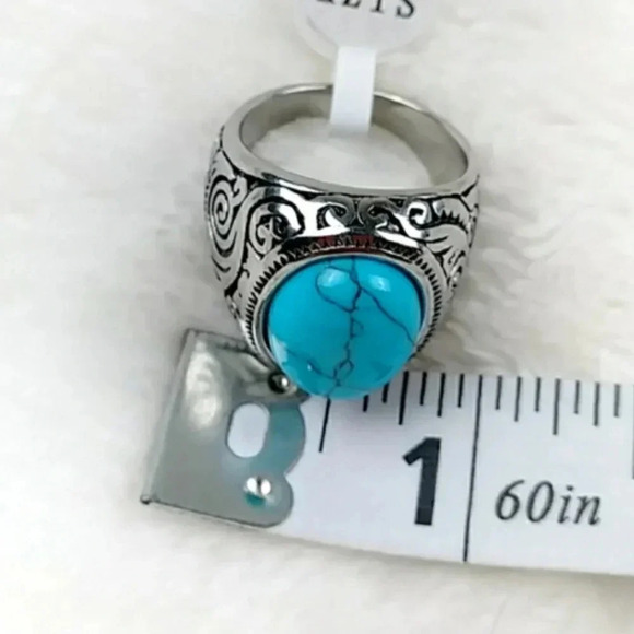 Unisex Southwestern Boho Chunky Ring Size 7 - Picture 5 of 7